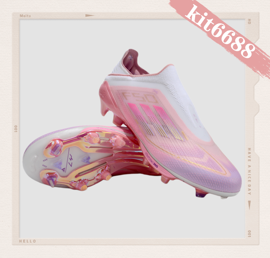 F50 x Yamal co-branded fully knitted FG soccer shoes shoeless version