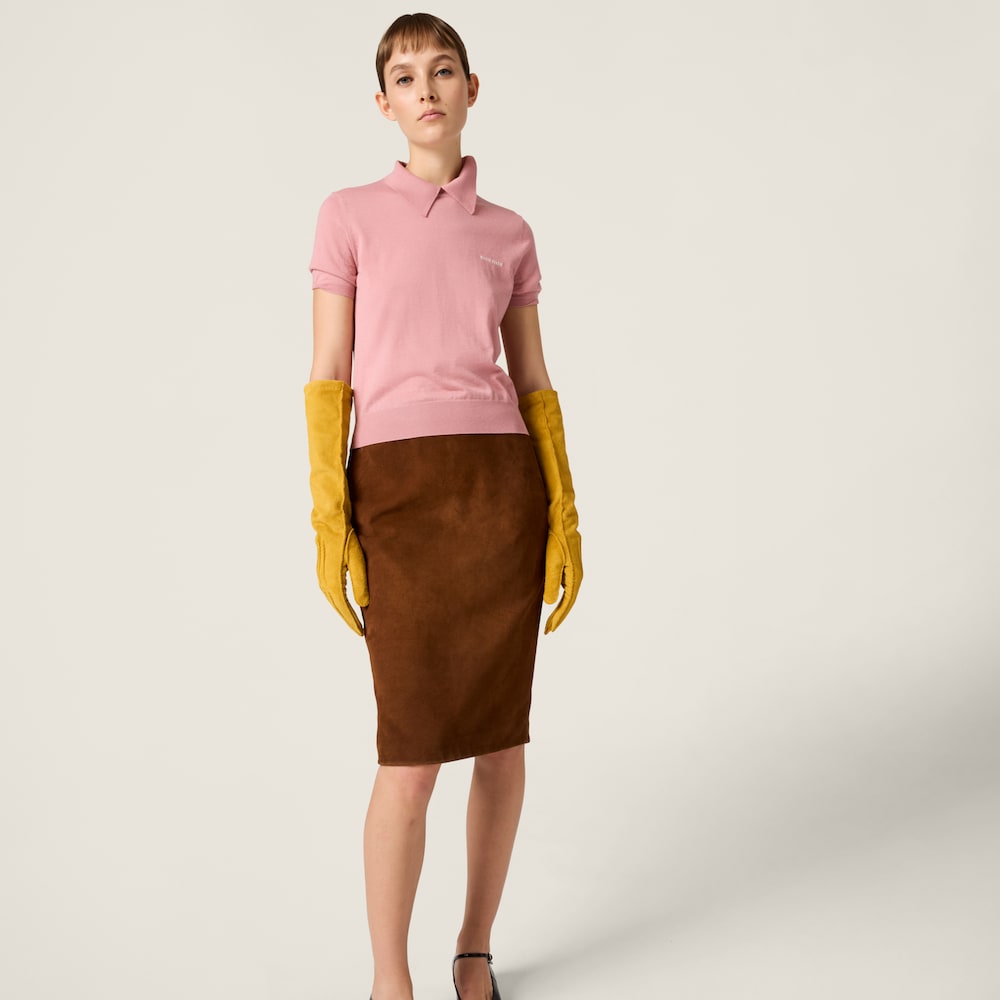 Silk and cashmere polo shirt