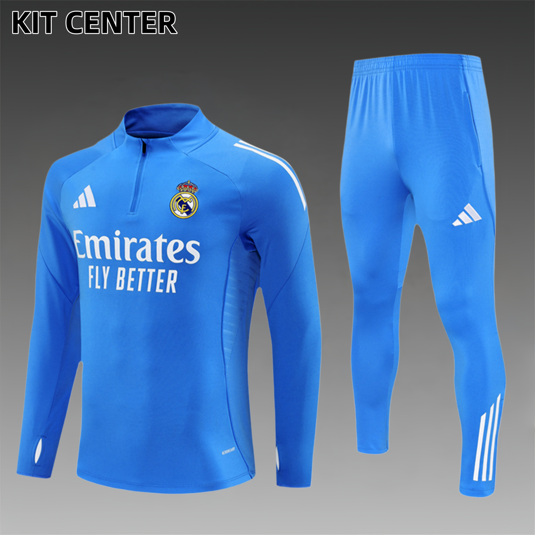 2025/2026 Real Madrid Kids Half Zip Training Kit (Kids Kit)