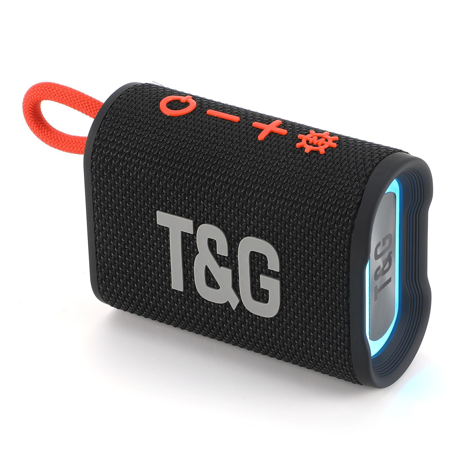 Fabric Portable Bluetooth Speaker with Carry Lanyard, Outdoor Wireless Mini Speaker, Support TF Card & USB Drive, Deep Bass, Rechargeable for Camping Travel