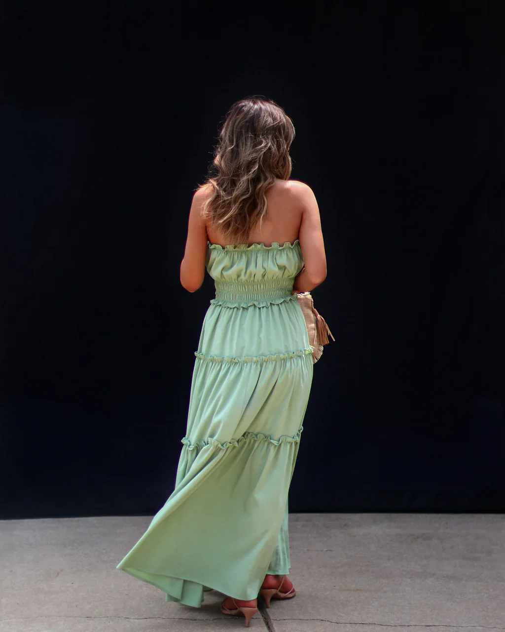 Gerri Strapless Tiered Maxi Dress
