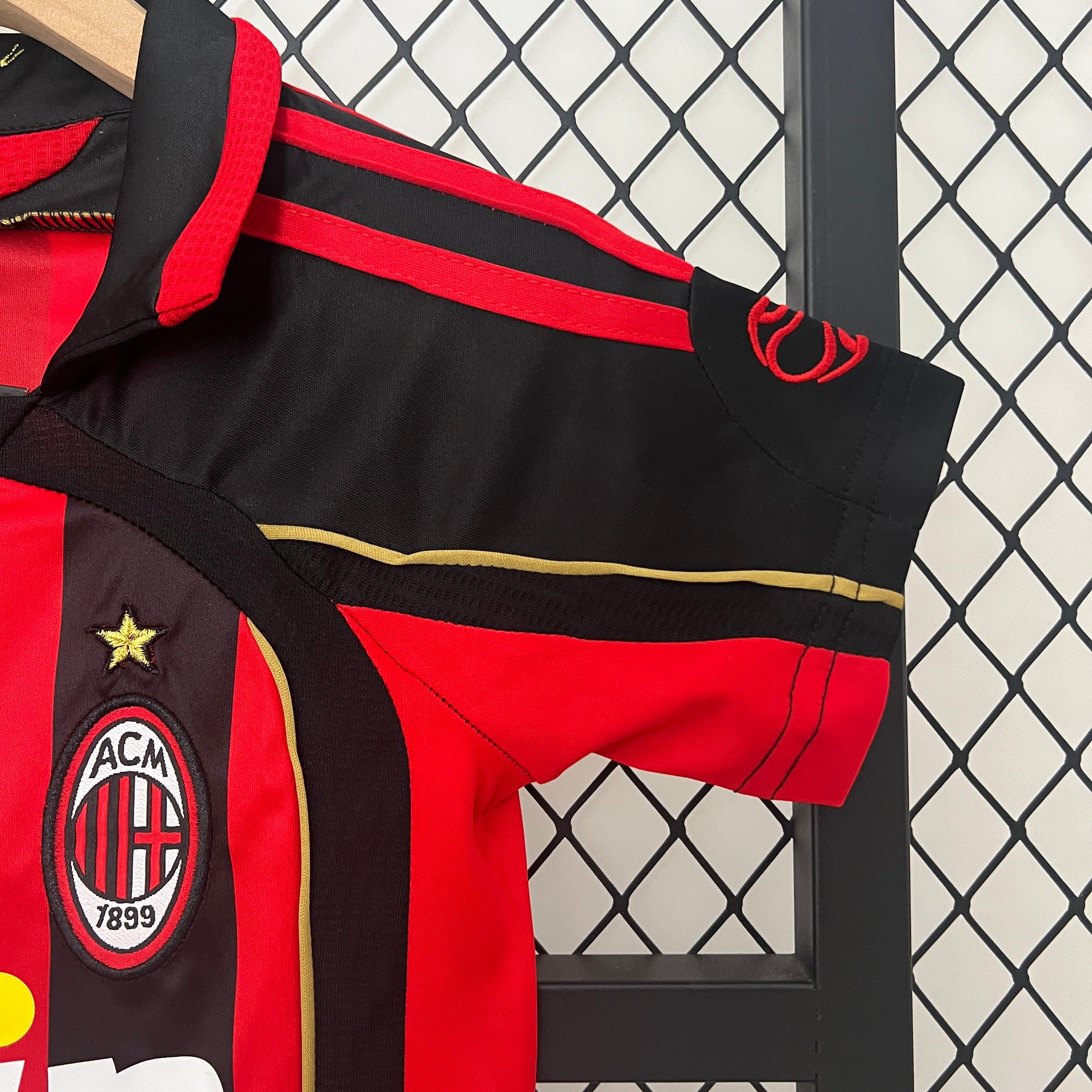 2006/2007 AC Milan Home Retro Football Jersey (Kids Kit)