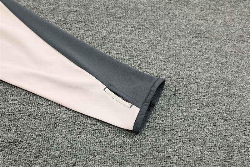 2024/2025 Real Madrid Dark Grey Adult Half Zip Training Kit (Adult Kit)