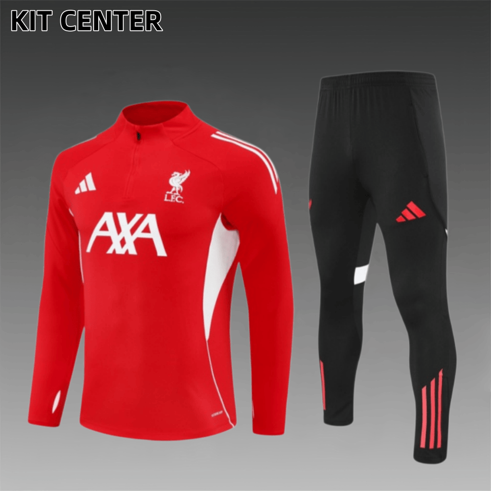 25/26 Liverpool red Half Zip Training Kit (Adult Kids Kit)