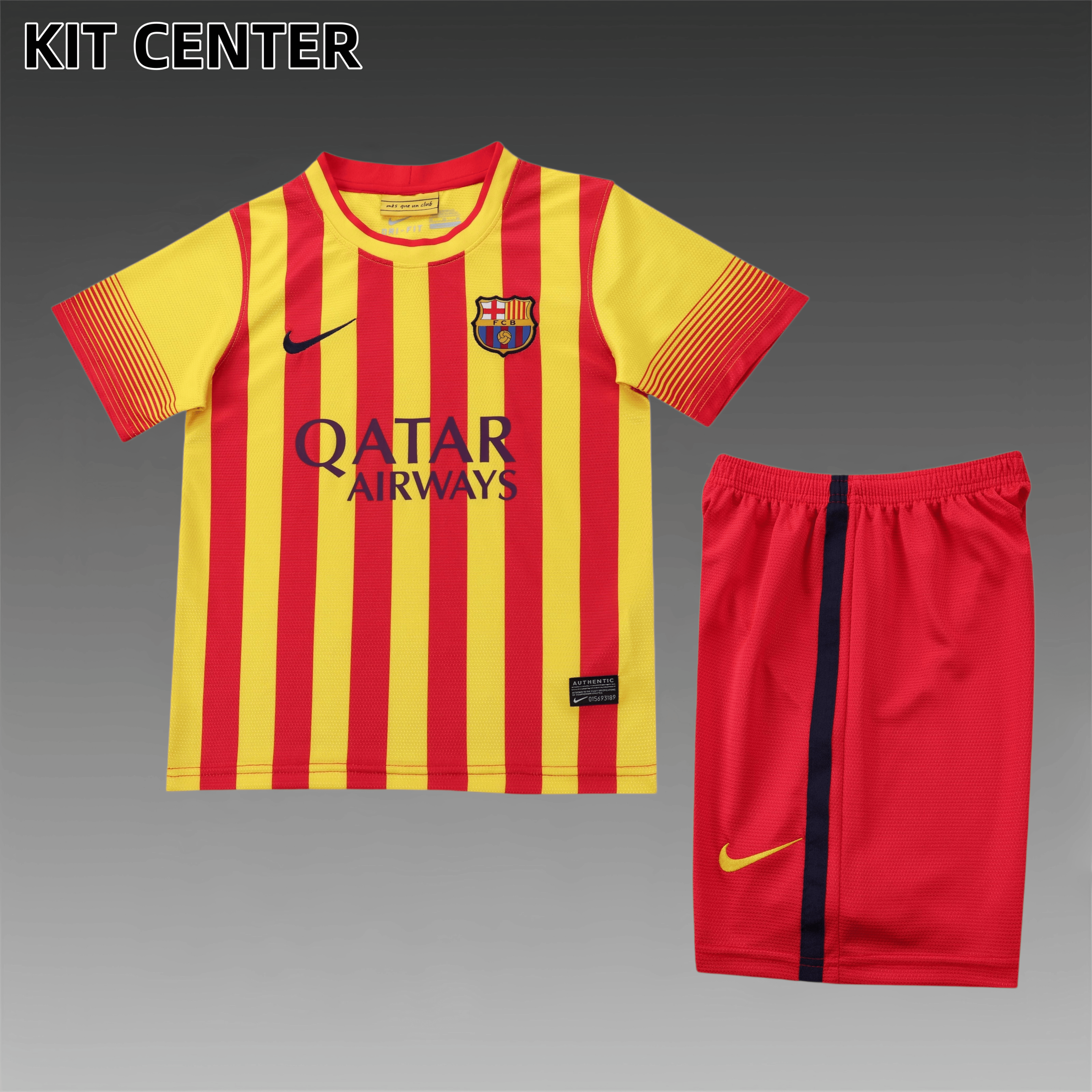 2013/2014 Barcelona Away Retro Kids Kit(Kids Kit)