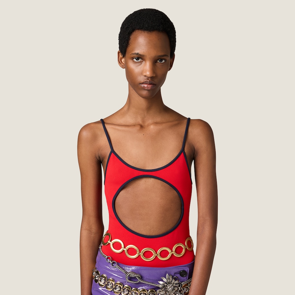 Leather and metal belt