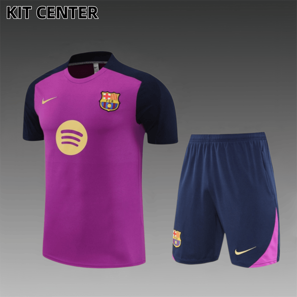 25/26 Barcelona Short  Sleeve Training Wear (Adult Kids Kit)