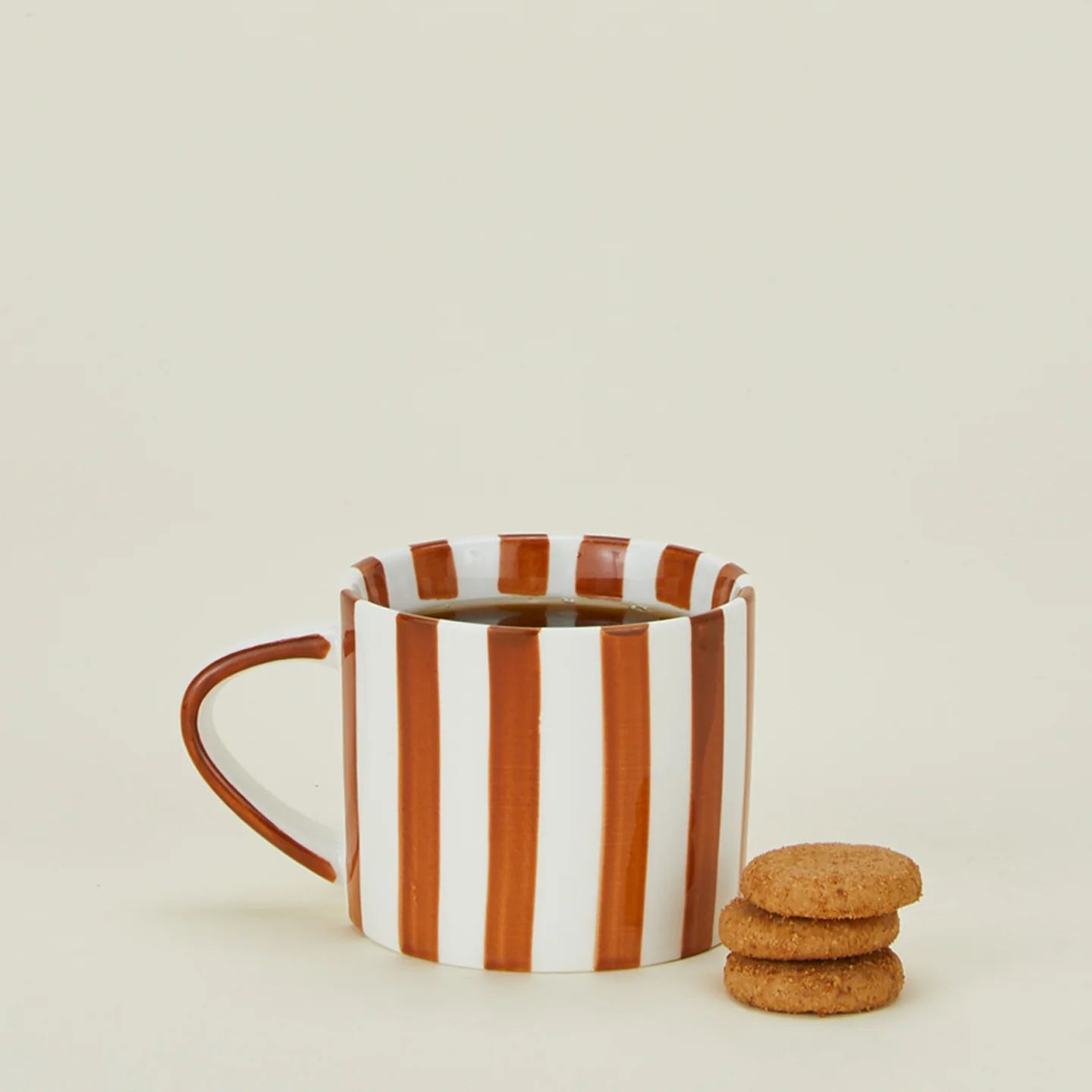 Striped Mug - Brown