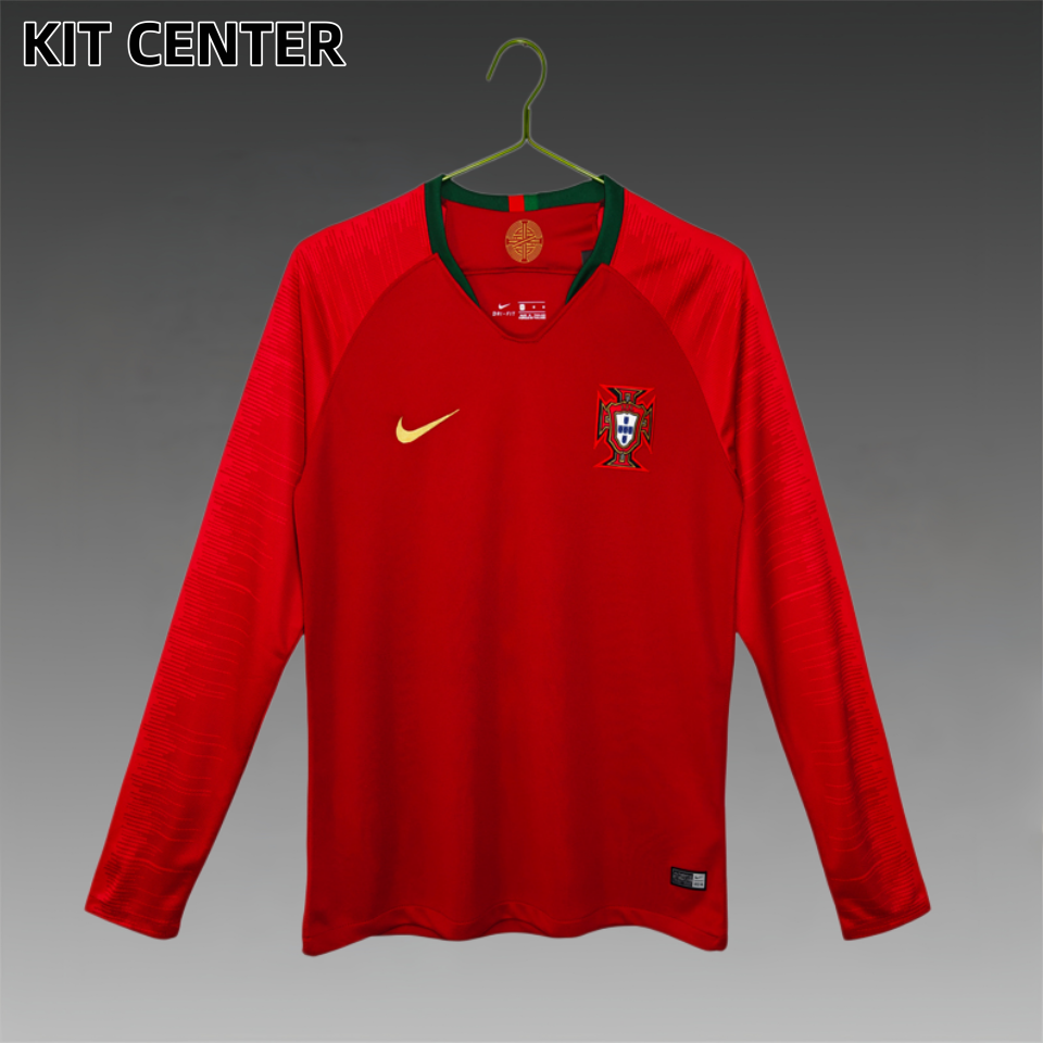 2018 Portugal home Retro long Football Shirt