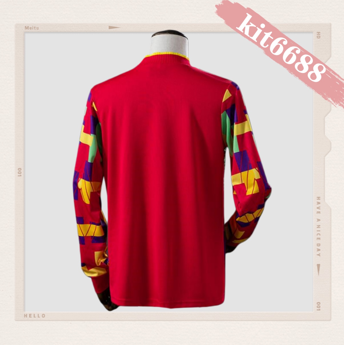 1996 England  Goalkeeper Long Sleeve Retro Jersey