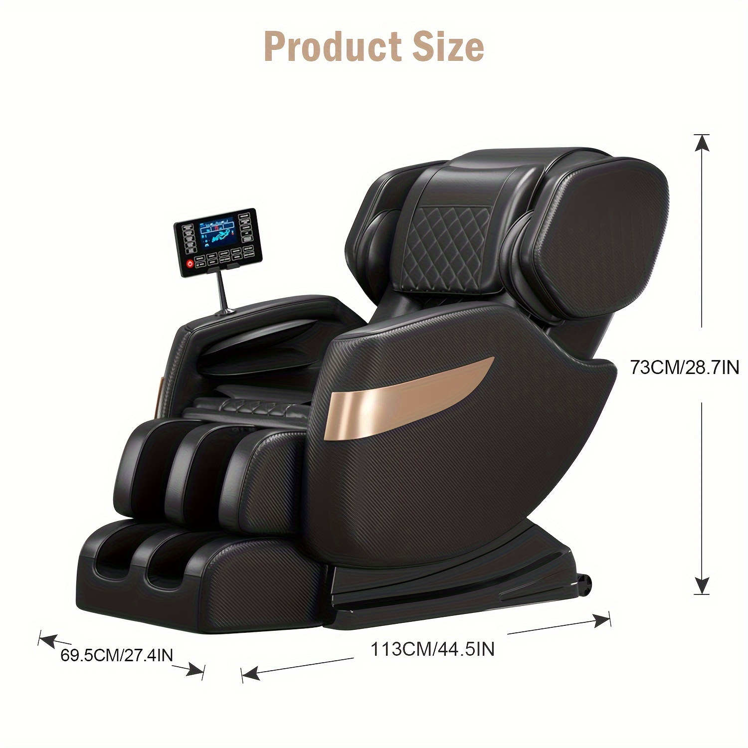 2025 Zero Gravity Multifunctional Full-Body Massage Chair, with foot massage, waist heating, and full-body airbag relaxation functions