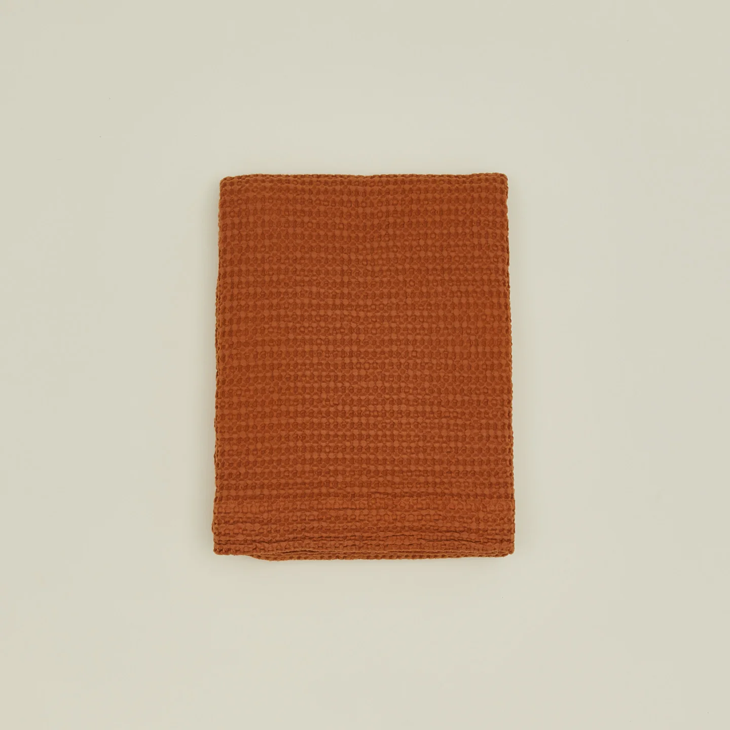 Simple Waffle Shower Curtain - Terracotta