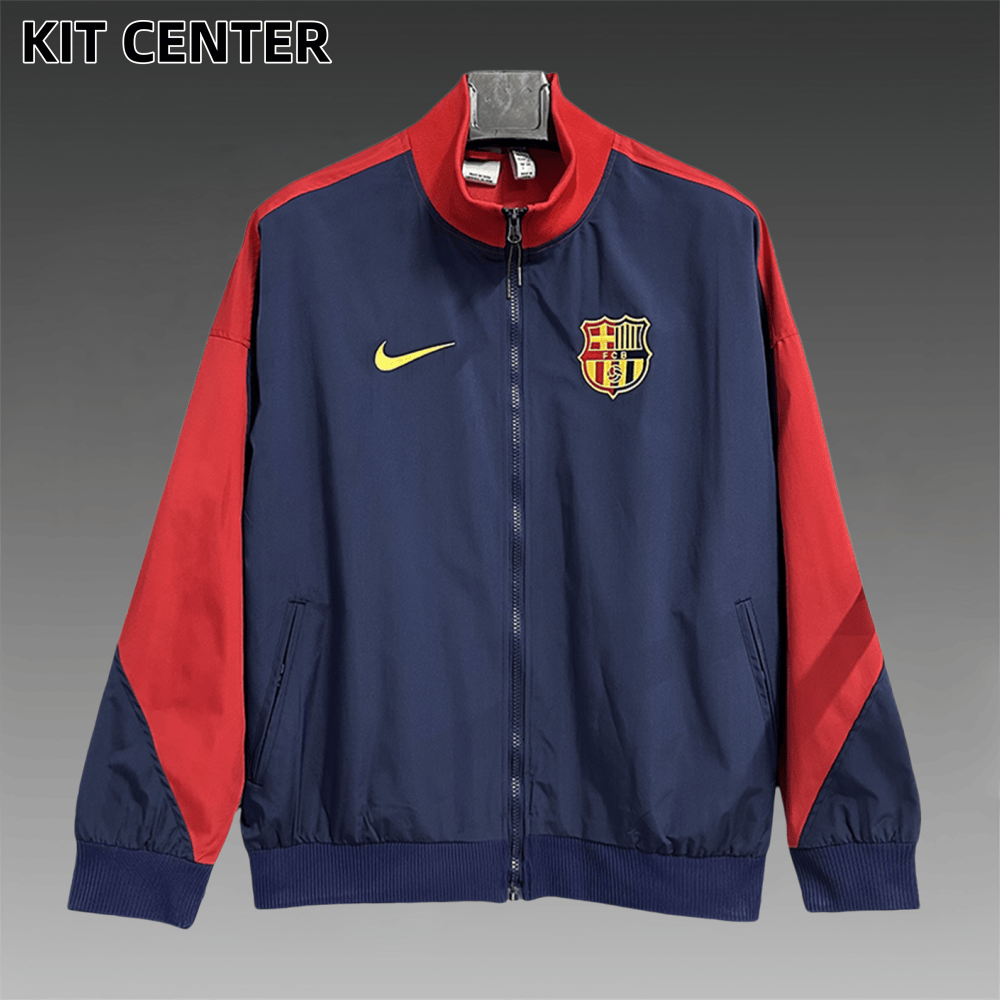 2025/2026 Barcelona waterproof windbreaker training suit
