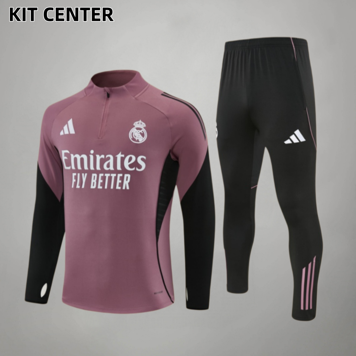 25/26 Real Madrid Purple Half Zip Training Kit (Adult Kids Kit)