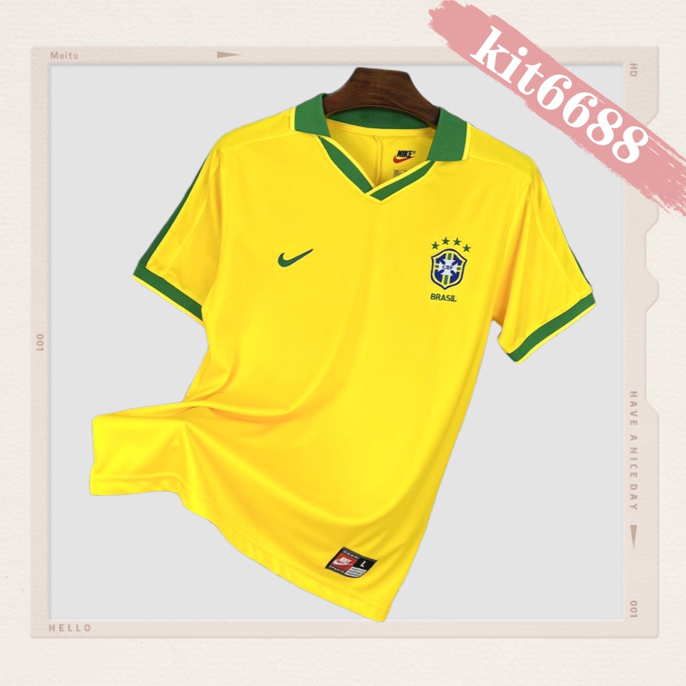 1997 Brazil Home Retro Football Shirt
