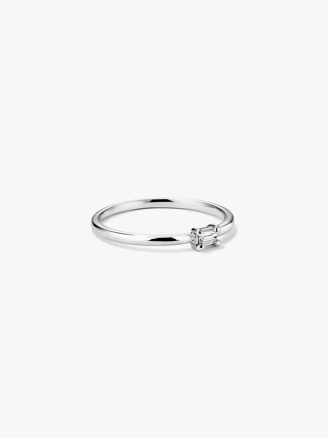Silver Baguette Sapphire Stacker Ring
