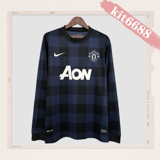 13/14 Manchester United away long sleeved retro football jersey