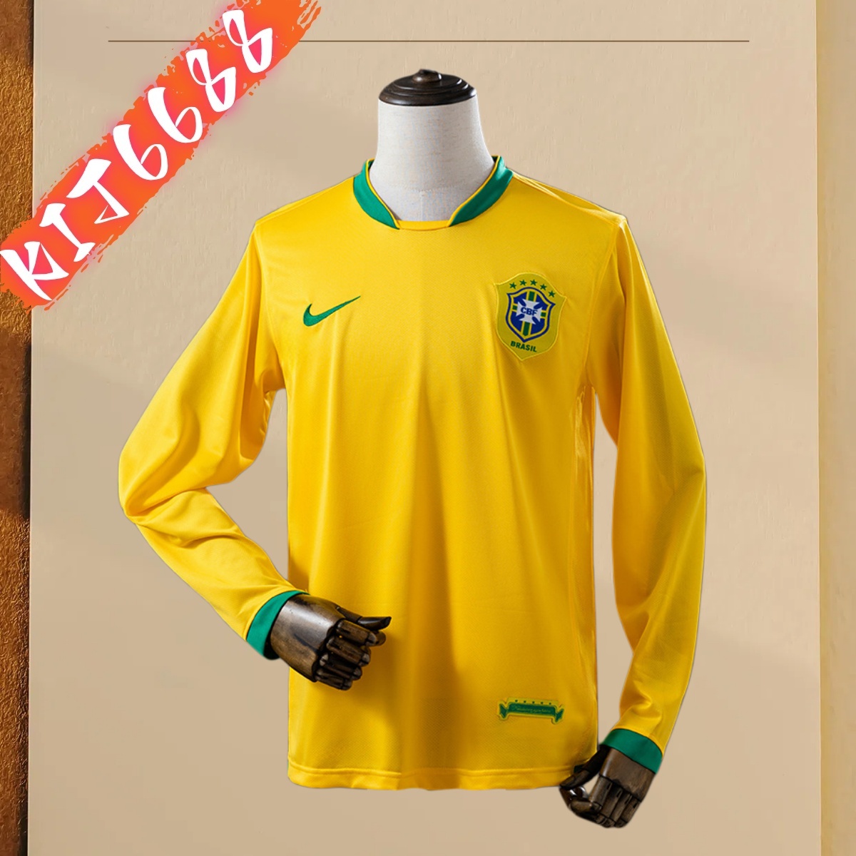 2006 Brazil home Long Sleeve Retro Football Shirt