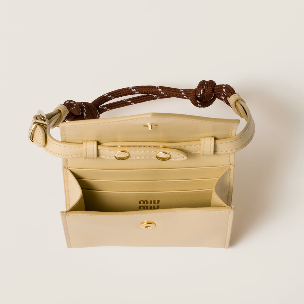 Leather shoulder wallet