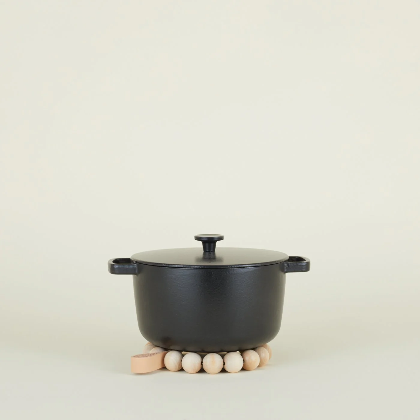 Birch + Leather Trivet