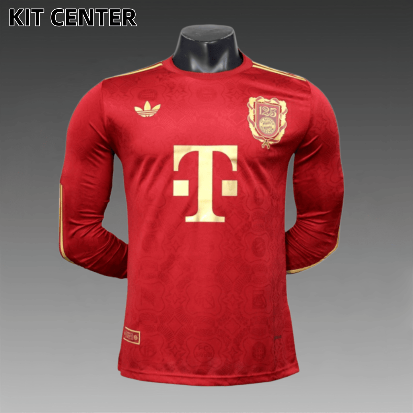 2025/2026 Bayern Munich 125th Anniversary EditionRed Long Sleeve Football Shirt (Player Edition)