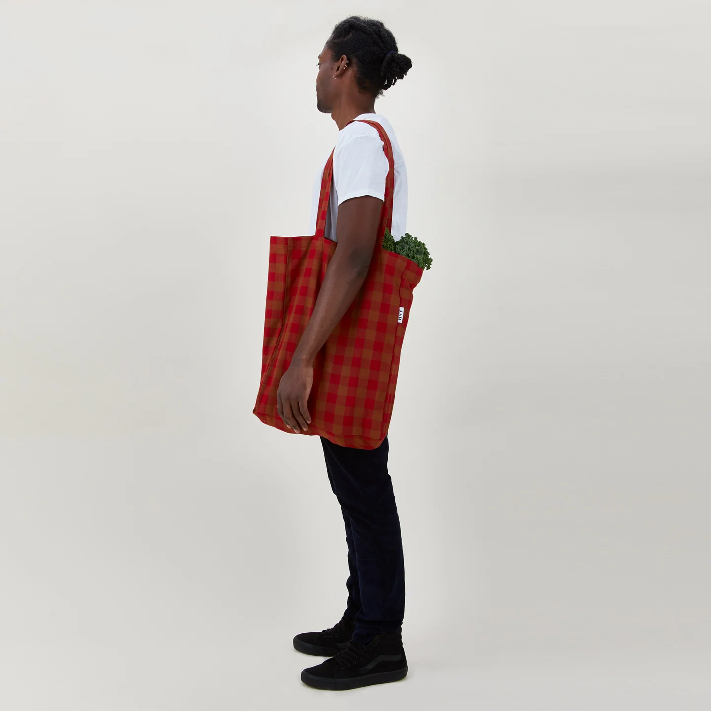 Essential Gingham Tote - Red/Terracotta