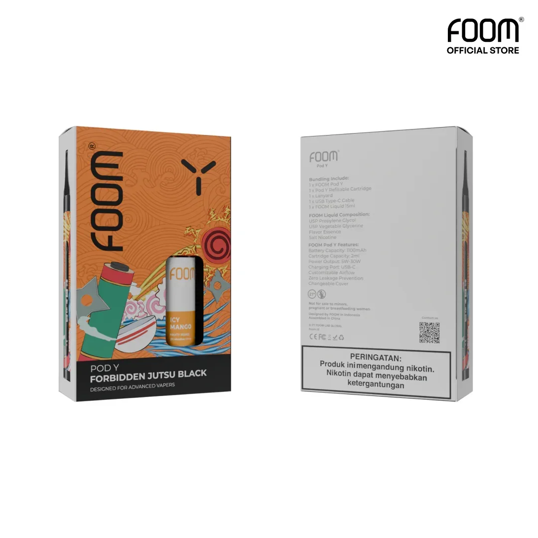 Pod Y Forbidden Jutsu Onyx Black - Icy Mango 15 ml