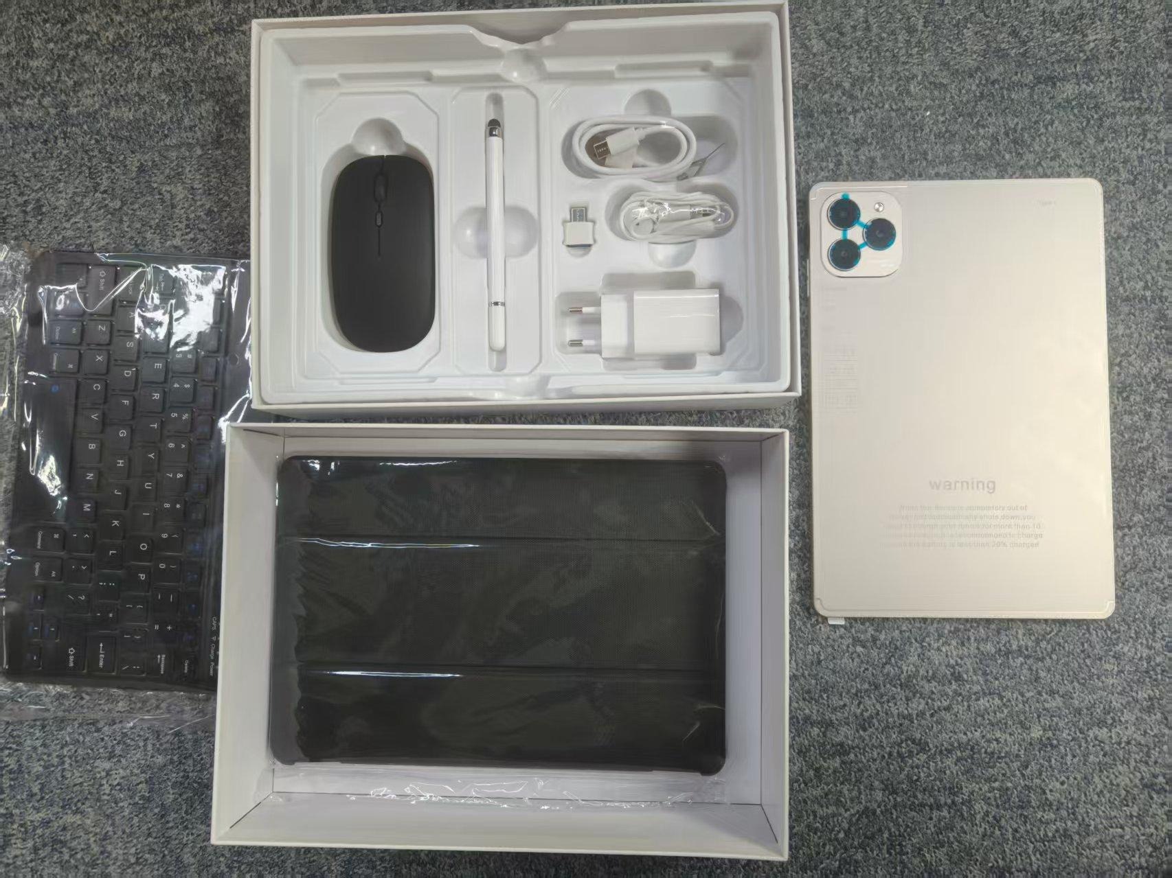 GPT-Pad8 Pro (mit Maus und Tastatur) 4G-fähiges Android-Smart-Tablet mit 10,1-Zoll-In-Cell-Bildschirm, 16+1TB, ultraflache Metallgehäuse, unterstützt Speicherkarten, Achtkernprozessor, 13-Megapixel-Kamera.