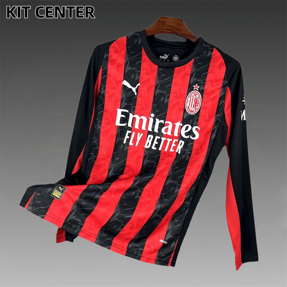 2025/2026 AC Milan Home Long Sleeve Football Shirt (Fan Edition)