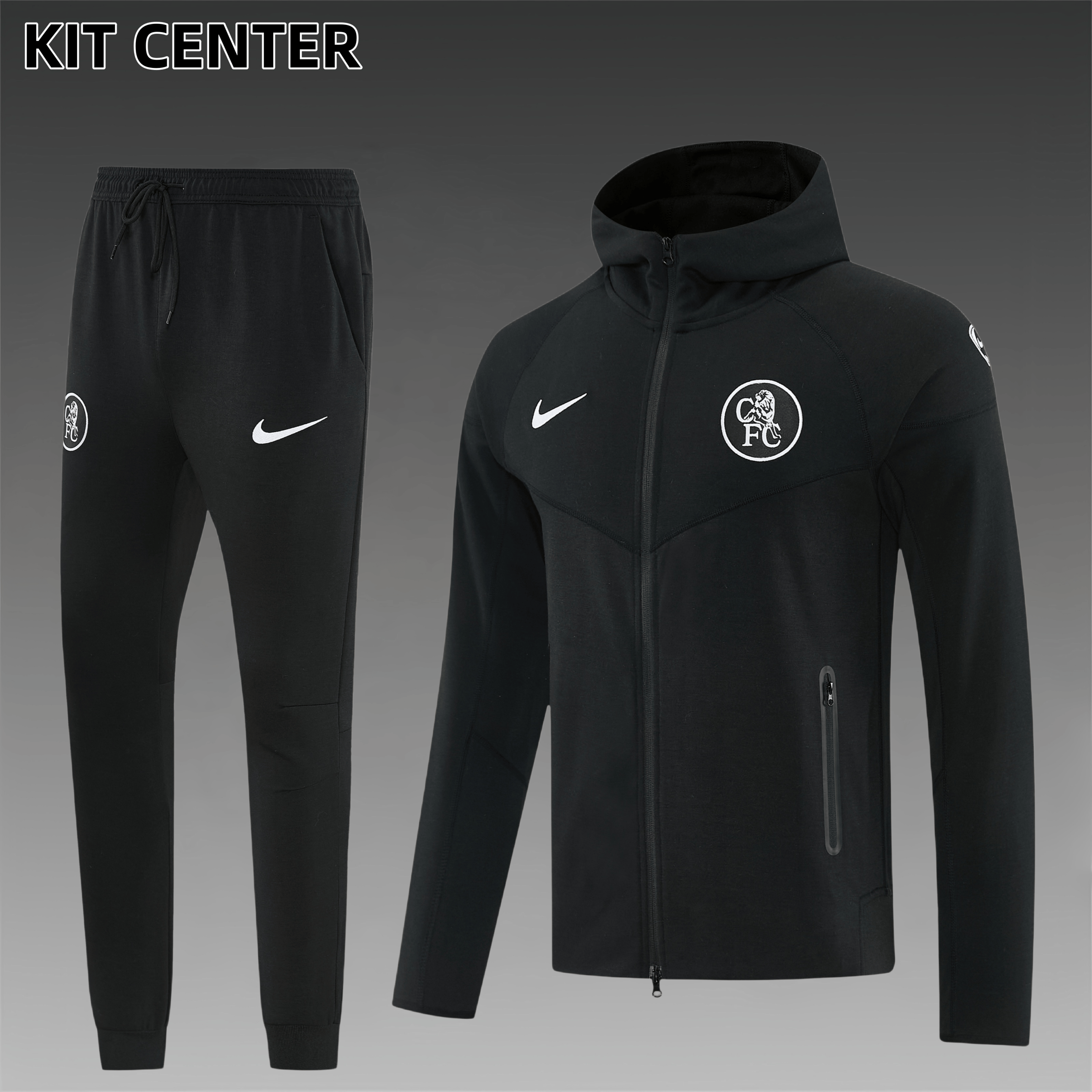 25/26 Chelsea hoodie Full Zipper Training Suit (Adult Set)