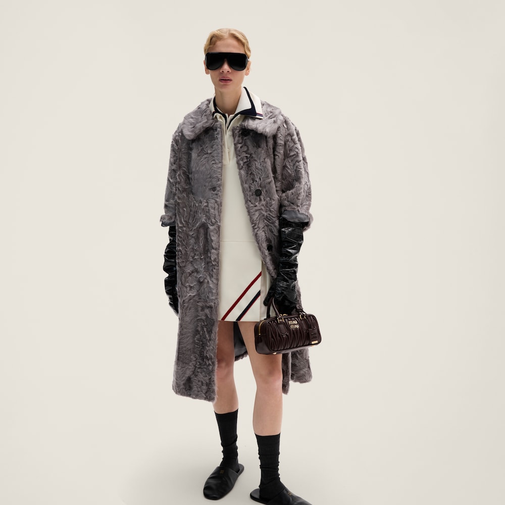 Mohair fabric mini-dress