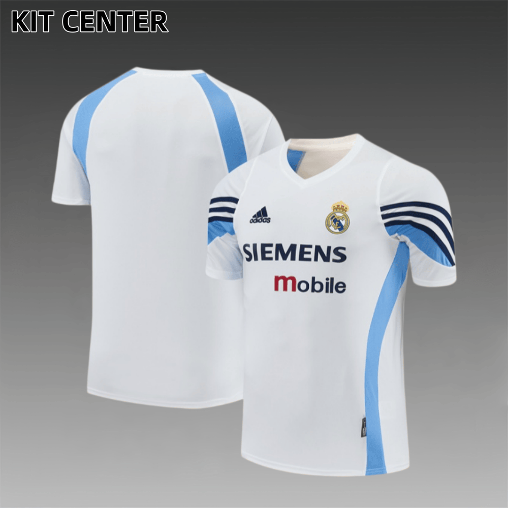 02/03 Real Madrid Retro Training Uniform short sleeves- Sleeve Football Shirt