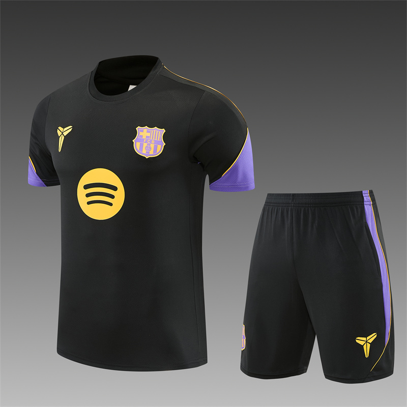 26/27 Barcelona Short sleevedtraining clothes (Adult Kids Kit)