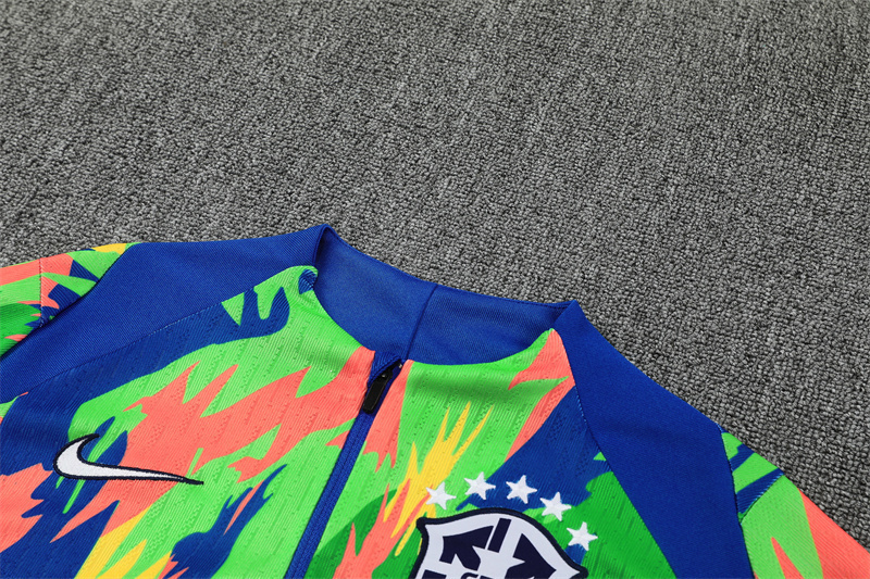 25/26 Brazil turquoise Half Zip Training Kit (Adult Kids Kit)