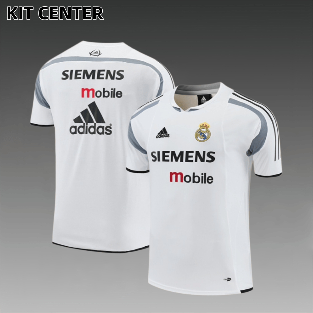 04/05 Real Madrid Retro Training Uniform short sleeves- Sleeve Football Shirt