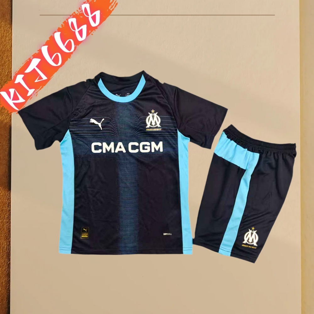 2025/2026 Marseille Away Football Shirt (Kids Kit socks )