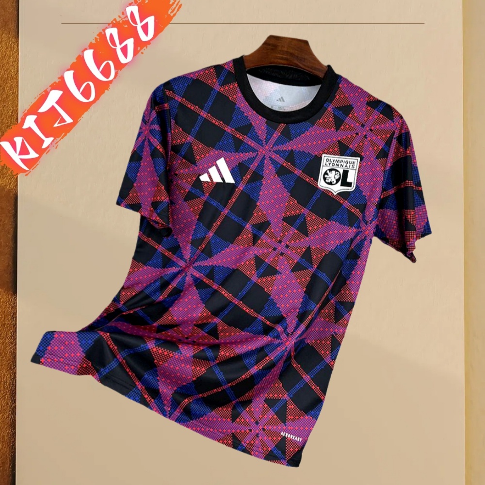 2025/2026 Lyon Pre-match Training Edition Football Shirt (Fan Edition)