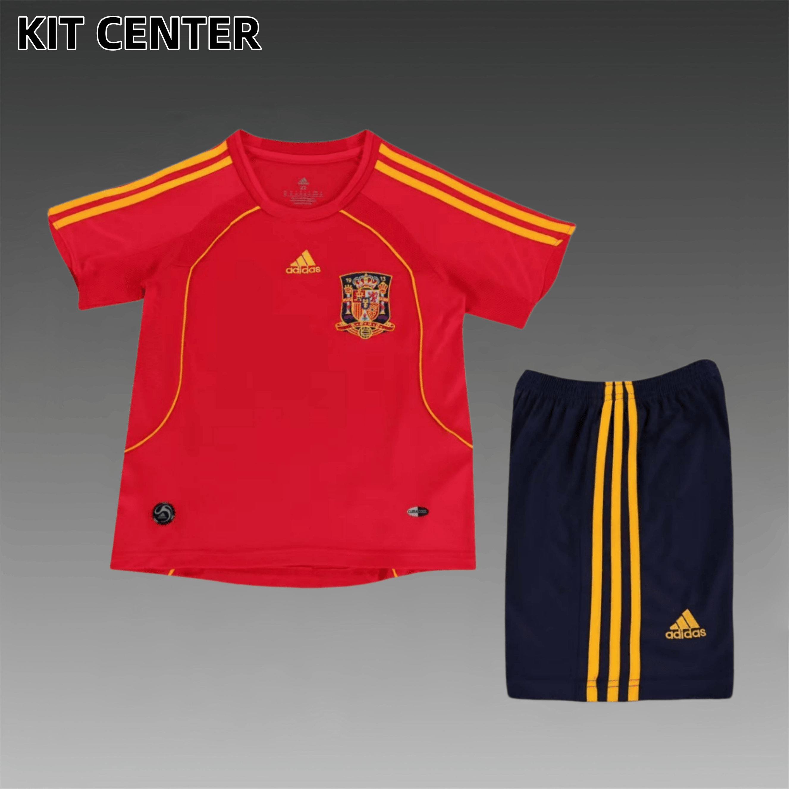 2008 Spain home Retro Football Shirt  Kids Kit
