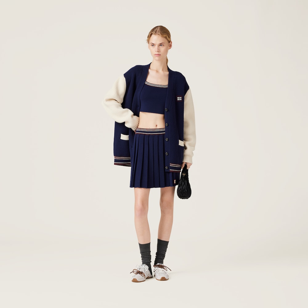 Wool and cashmere skirt