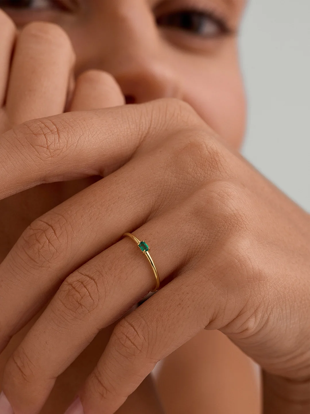 Baguette Emerald Ring
