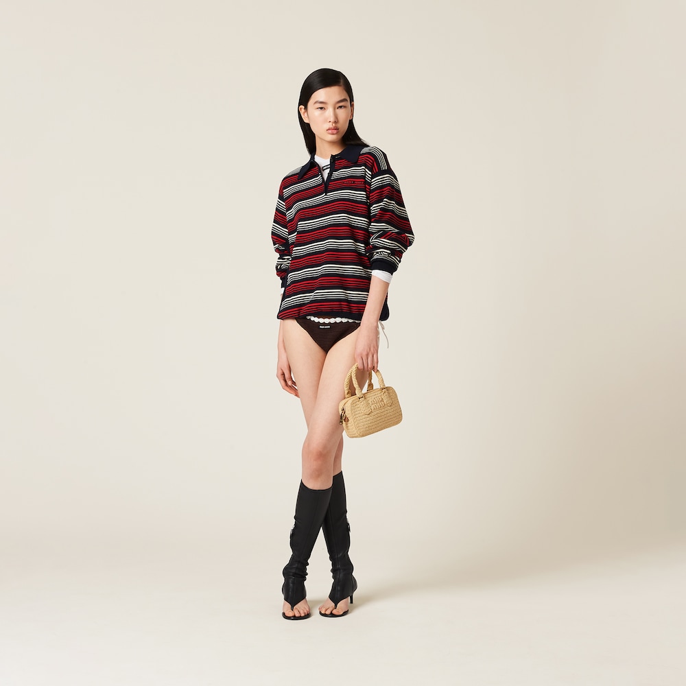 Cotton bikini panties with logo