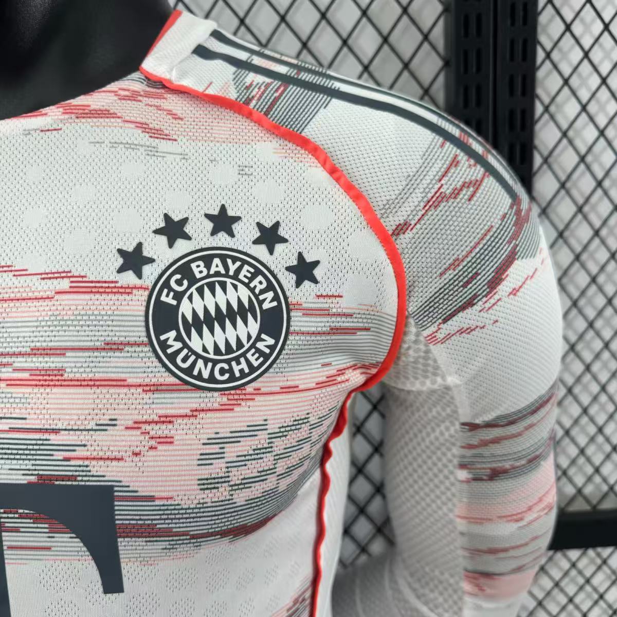 2025/2026 Bayern Munich Away Long Sleeve Football Shirt (Player Edition)