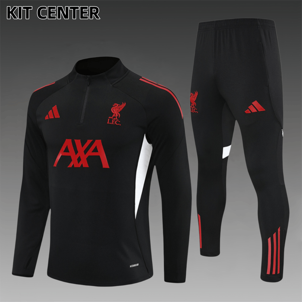 2025/2026 Liverpool Black Adult Half Zip Training Suit (Adult Kit)