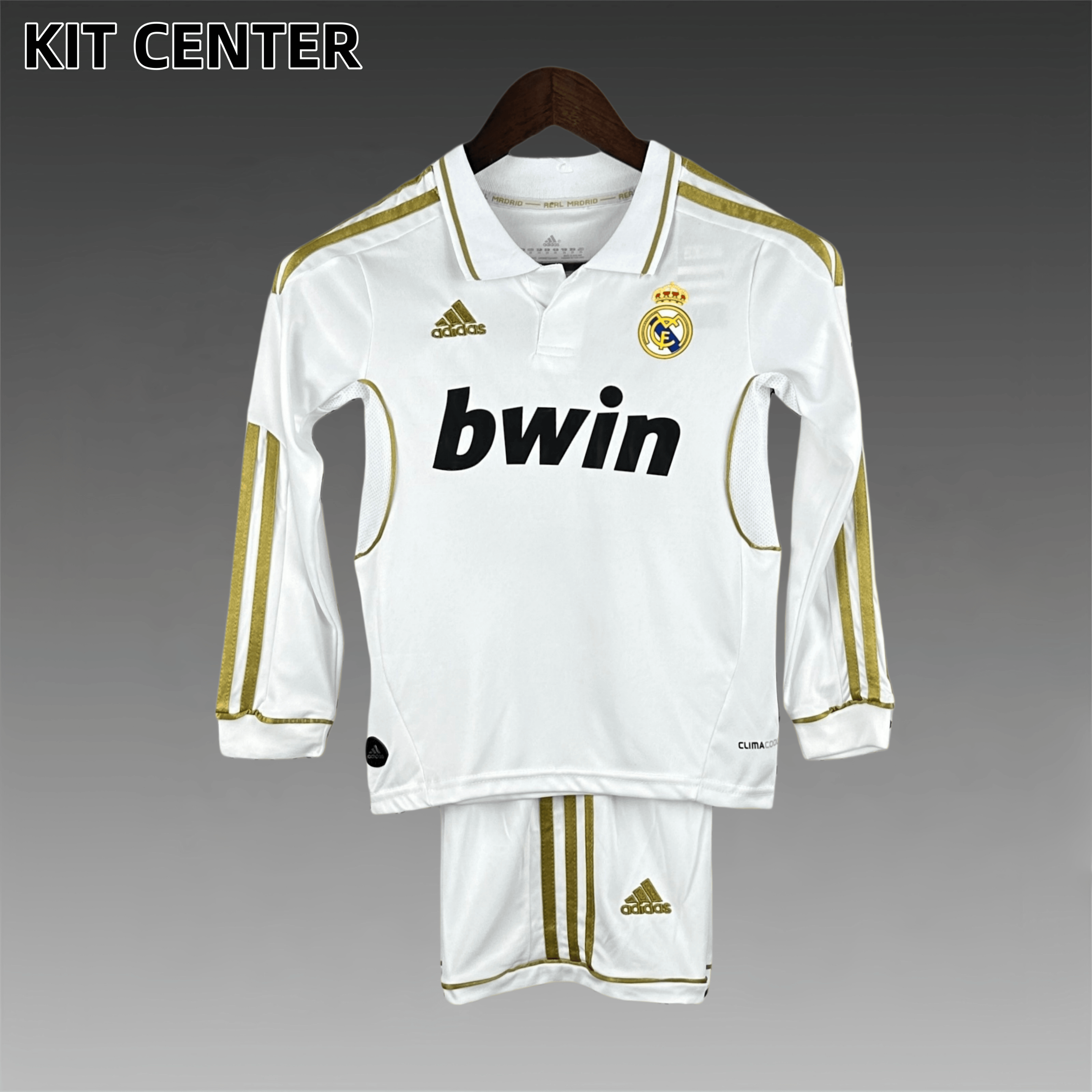 2011/2012 Real Madrid home long sleeves Retro Kids Set