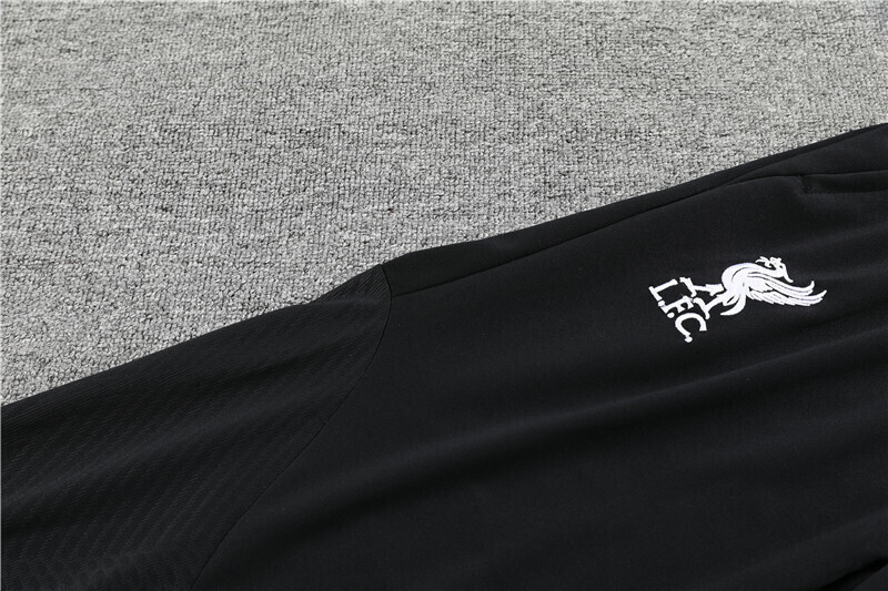 23/24 Liverpool Light gray with green Half Zip Training Kit (Adult Kids Kit)