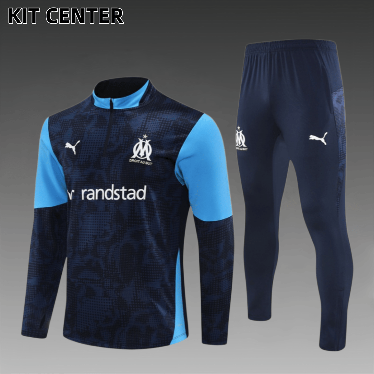 25/26 Marseille Half Pull Training Training Suit (Adult and Children's Set)
