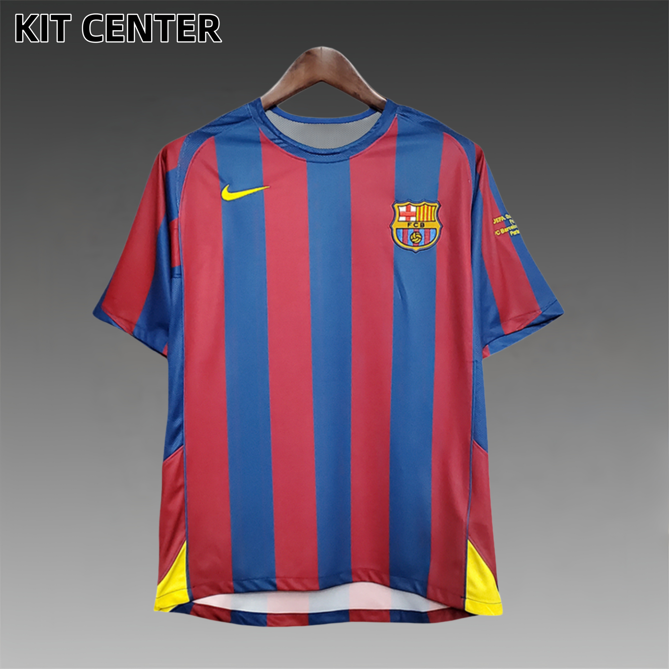 2006 Barcelona Home Retro Jersey Champions League Final