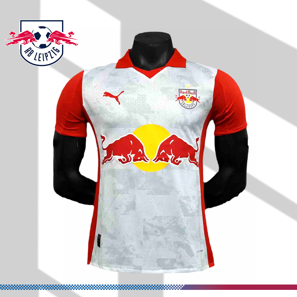2025/2026 RB Leipzig Red and White Football Shirt (Player Edition)