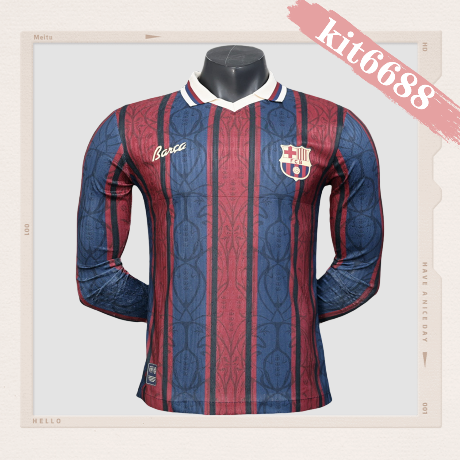 2025/2026 Barcelona Special Edition Long Sleeve Football Jersey（Player Edition）