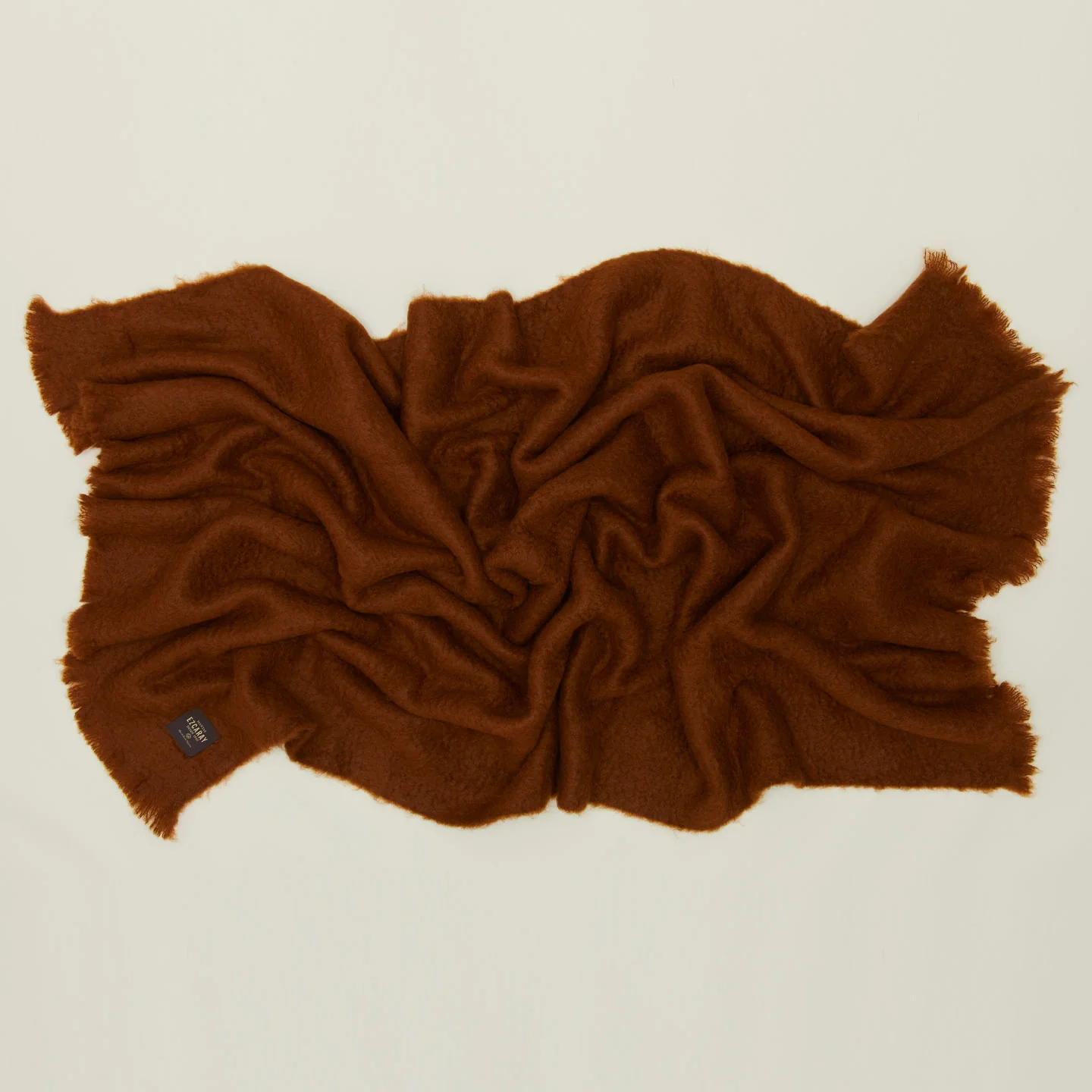 Solid Mohair Throw - Terracotta